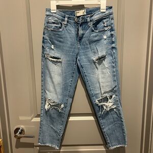 Garage Women’s Light Denim Ripped Jeans